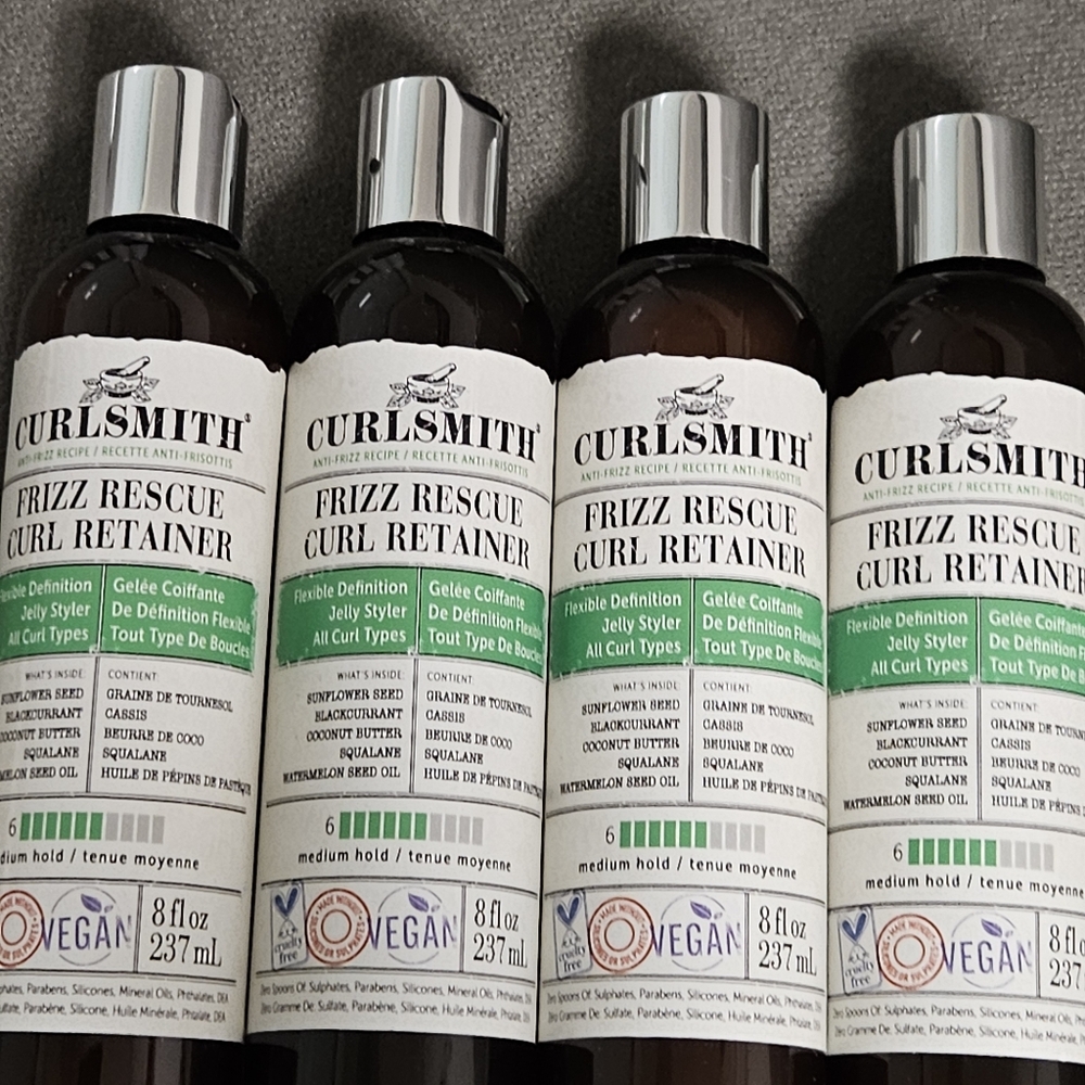 Curlsmith Frizz Rescue Curl Retainer – 8 fl oz (237 mL) – Lot of 4
